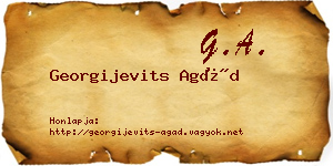 Georgijevits Agád névjegykártya